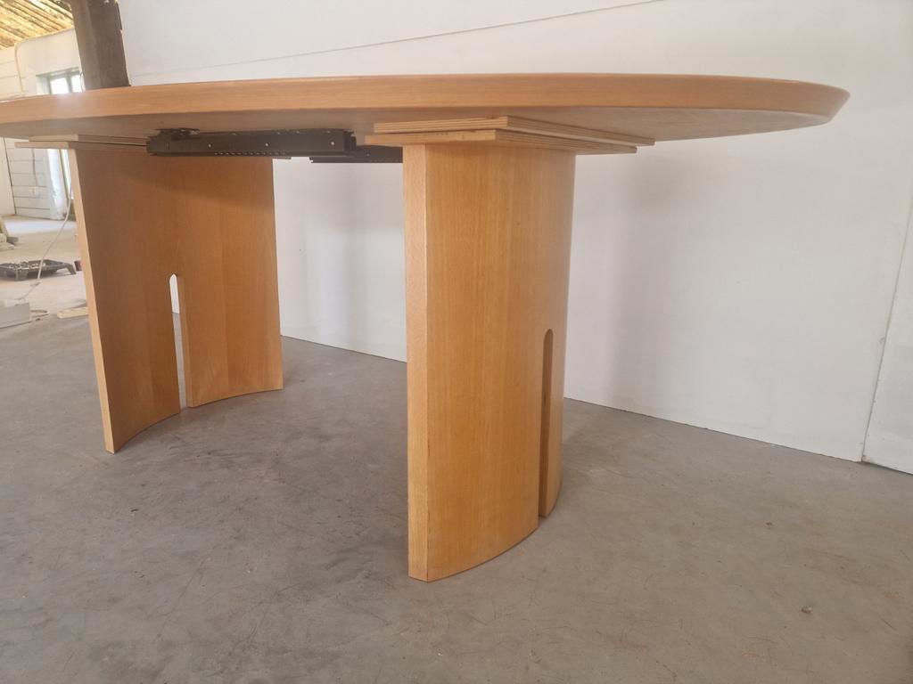 Vintage Massief Houten Ovale Uitschuifbare Eettafel Design image 8