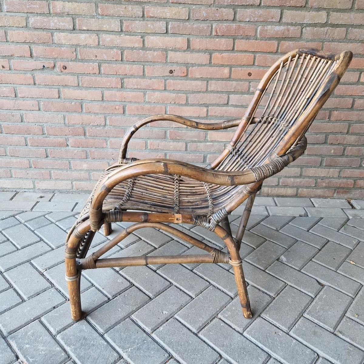 Bruine Bamboe Fauteuil Tuinstoel image 4