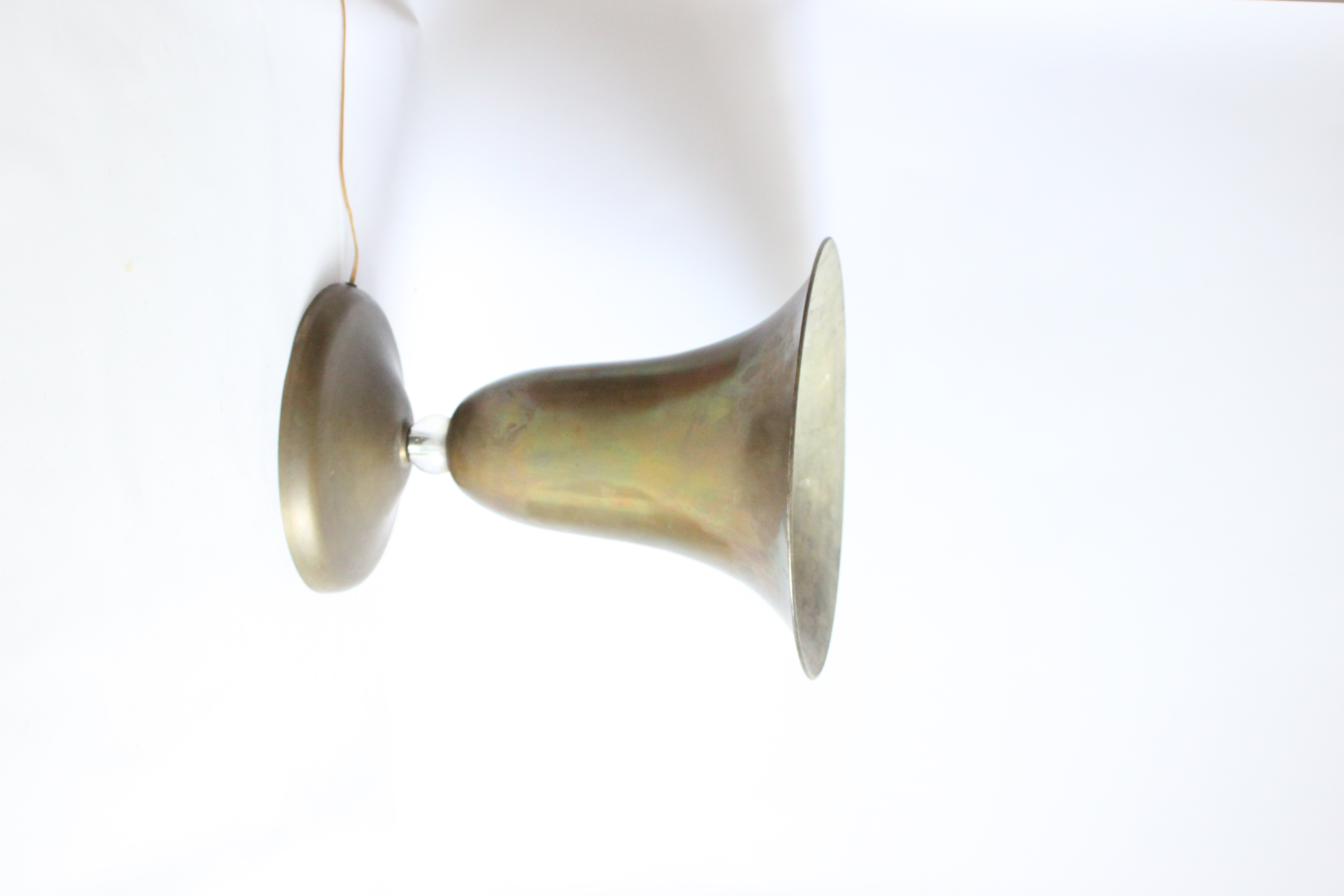 Large Brass Chalice Lamp, 1930s-1940s image 4