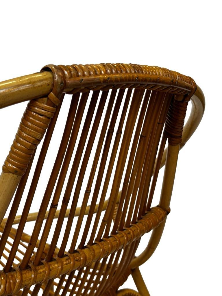 Vintage Set Van 4 Rotan Fauteuils Rohe Noordwolde 1960 image 19
