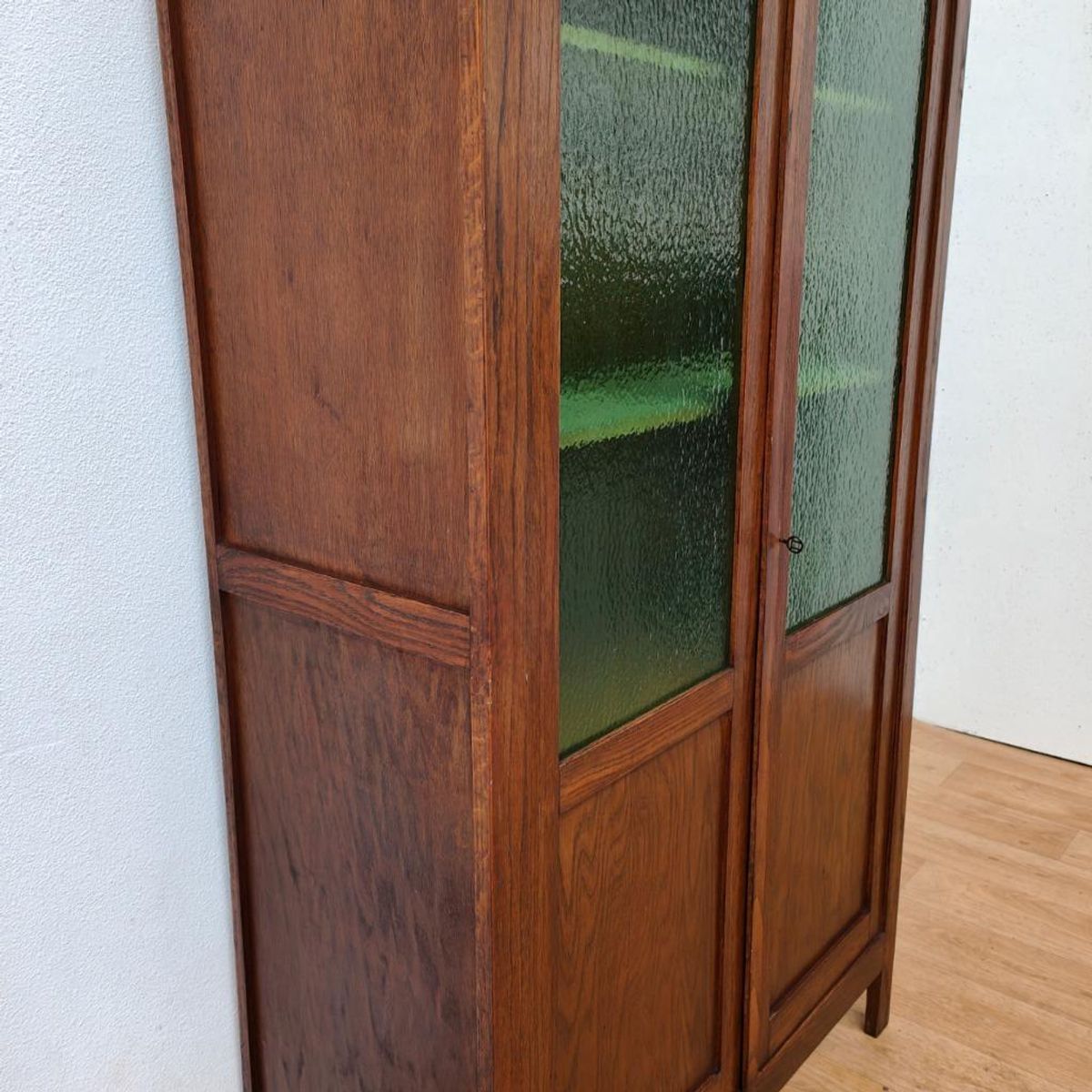 Vintage Antieke Boekenkast Wandkast Servieskast Kast Vitrinekast. image 8
