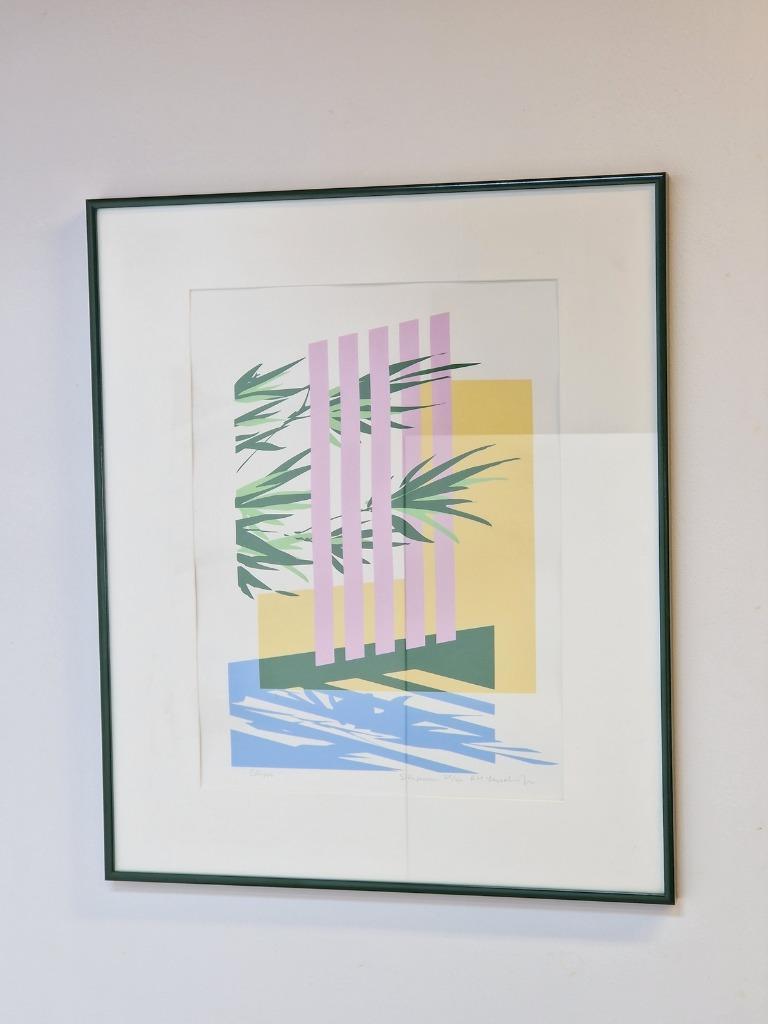 Vintage Postmodern Art Stilleven Zeefdruk Eclipse 1980 Boho image 2