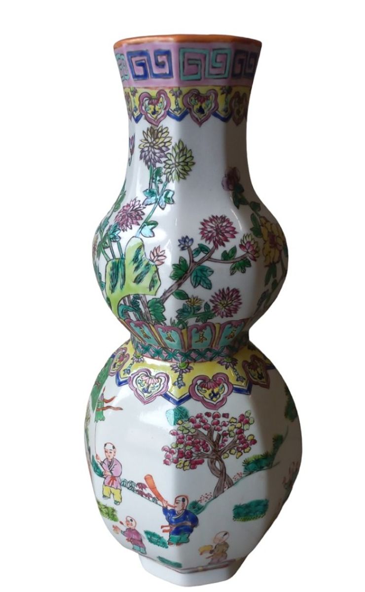 Octogonale Chinese Vaas image 3