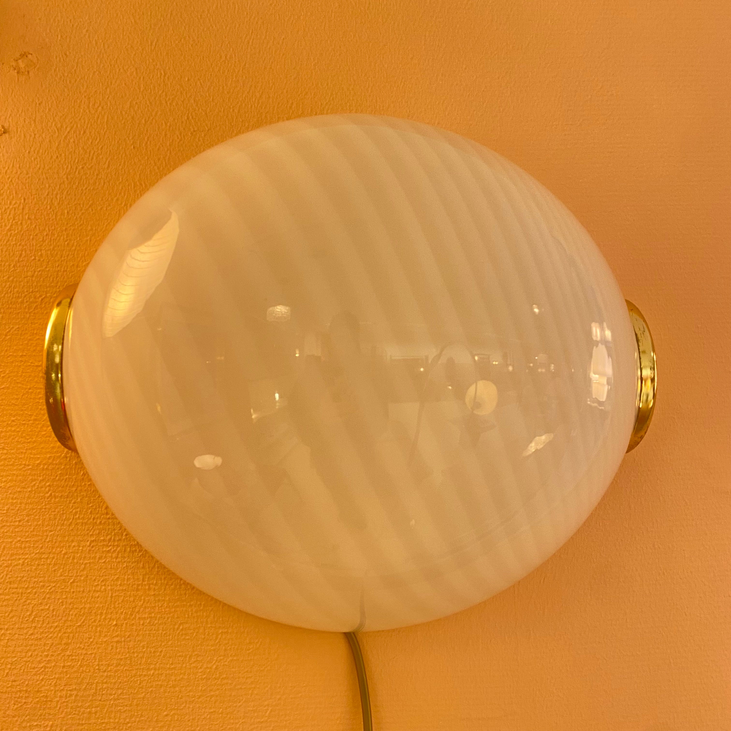 Oval Wall Or Ceiling Lamp Made Of Murano Glass image 8