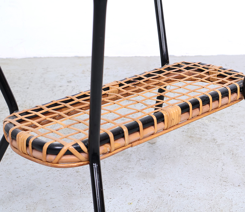 Vintage Rohé Rotan En Glas Salontafel, 1960s image 7