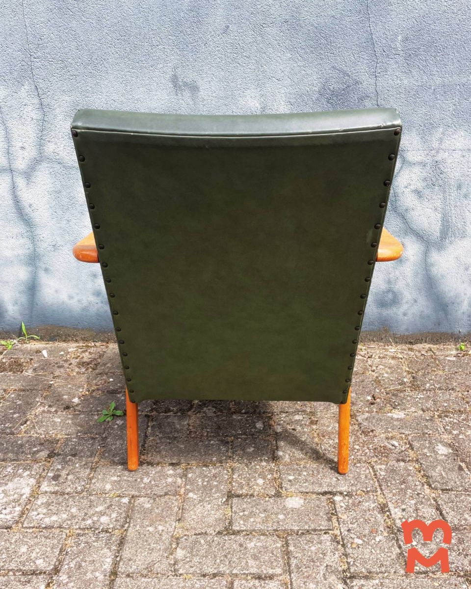 Vintage Jaren 60 Groene Deense Fauteuil image 7