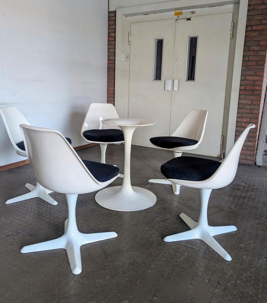 5 Vintage Arkana Tulipe Stoelen- Maurice Burke image 19