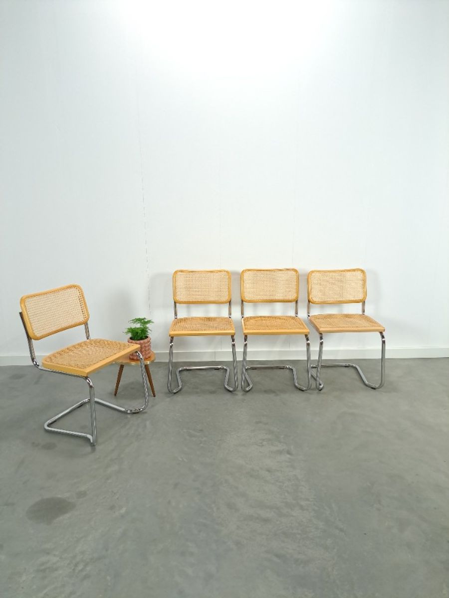 Italiaanse Webbing Set Stoelen Met Chromen Buisframe image 10