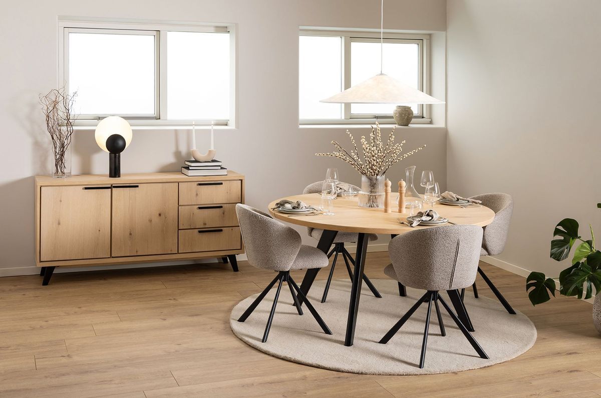 Koro Eetkamerstoel - Set Van 2 - Beige Bouclé image 5