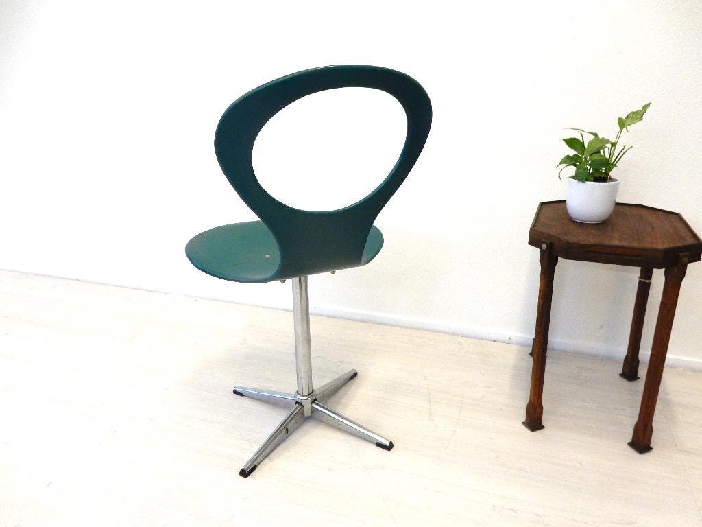 Vintage Eetkamerstoel Jaren 60/ 70 Design Plywood Benze image 8