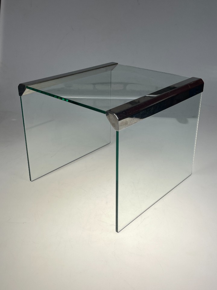 Glazen Bijzettafel, Galotti & Radice, 1970'S Italië image 11