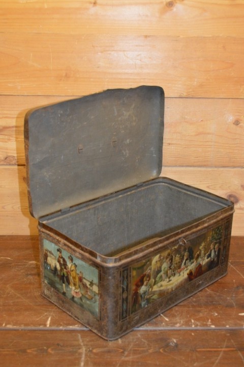 Antieke Lithografische Trommel Met Winterse Taferelen – Wed. J. Bekkers Dordrecht – Lunchtrommel image 8