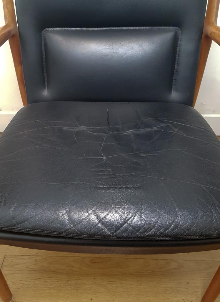 Vintage Arne Vodder 341 Fauteuil In Teak En Leer image 8