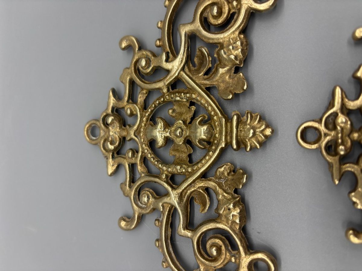 Set Antiek Koperen Ornamenten 2 Stuks image 3
