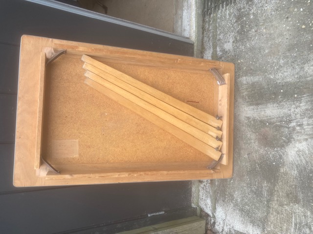 Mid-Century Wit, Zilverkleurig, Bruin Eettafel image 3
